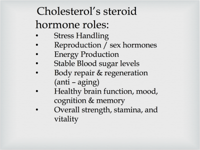 Cholesterol Lies and Truths cholesterol's steroid hormone roles