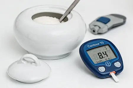 Weight Loss & Metabolism blood sugar blood test close up container thumb